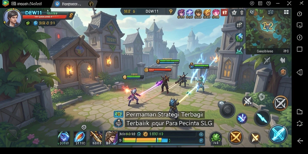 Tampilan gameplay menarik dari DEWI11 dengan pertempuran strategis yang intens.