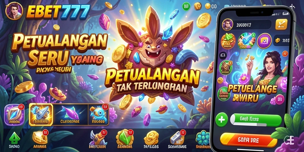 Screenshot gameplay EBET777 menampilkan aksi petualangan yang mendebarkan.