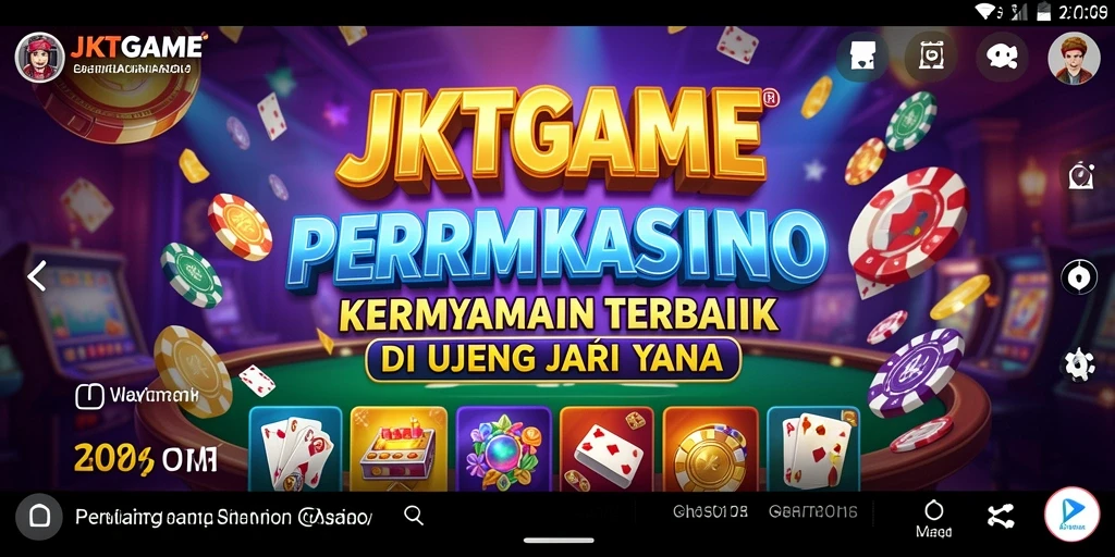 Screenshot JKTGAME menampilkan gameplay seru dari permainan kasino.