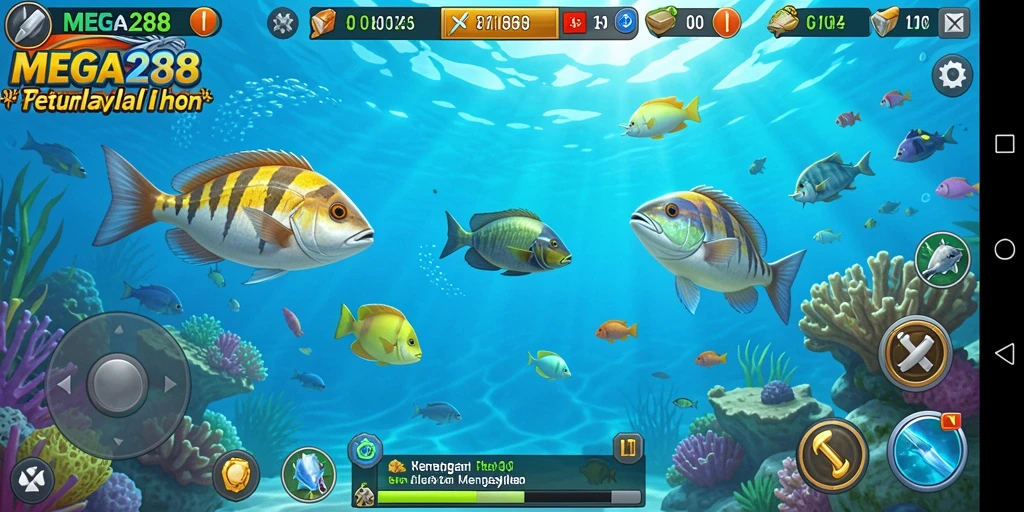 Tampilan screenshot dari gameplay seru Tembak Ikan di MEGA288.