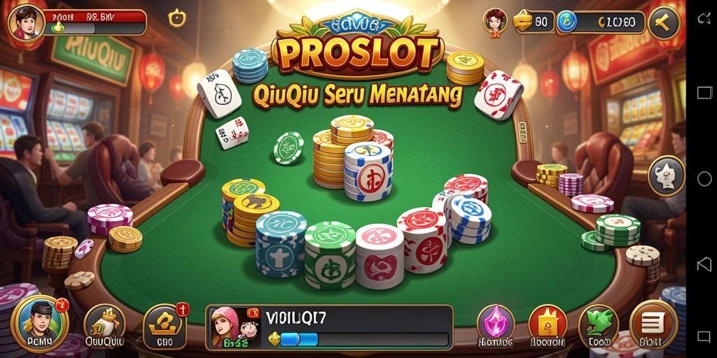 Screenshot gameplay PROSLOT menampilkan betapa serunya bermain QiuQiu.