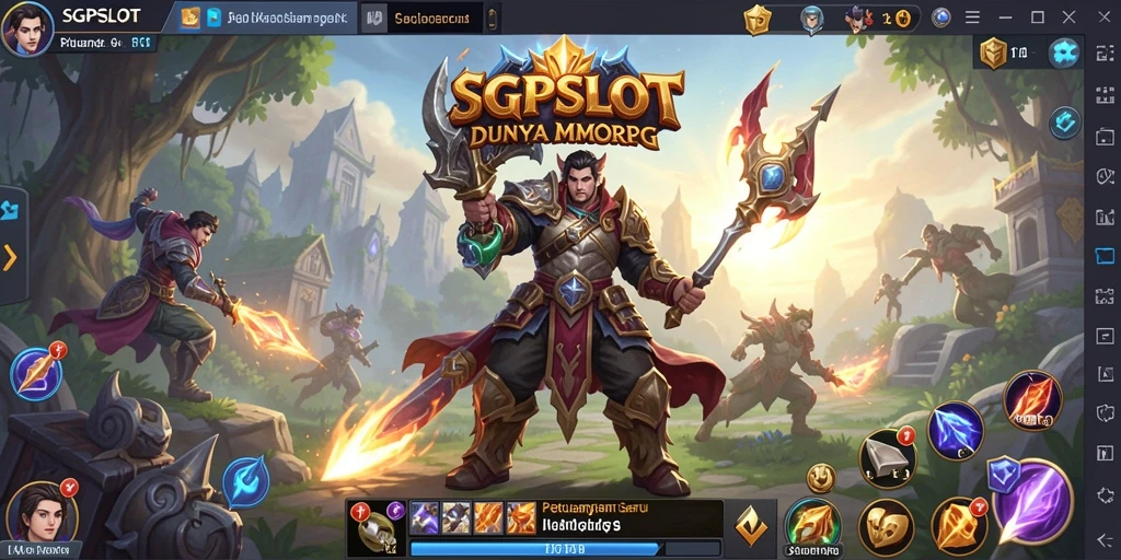 Screenshot gameplay SGPSLOT menunjukkan pertarungan seru antar pemain dalam dunia MMORPG.
